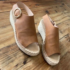 Brown wedge shoes. Size 9. Only been worn once or twice.